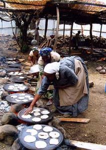 ethiopian matzo making
